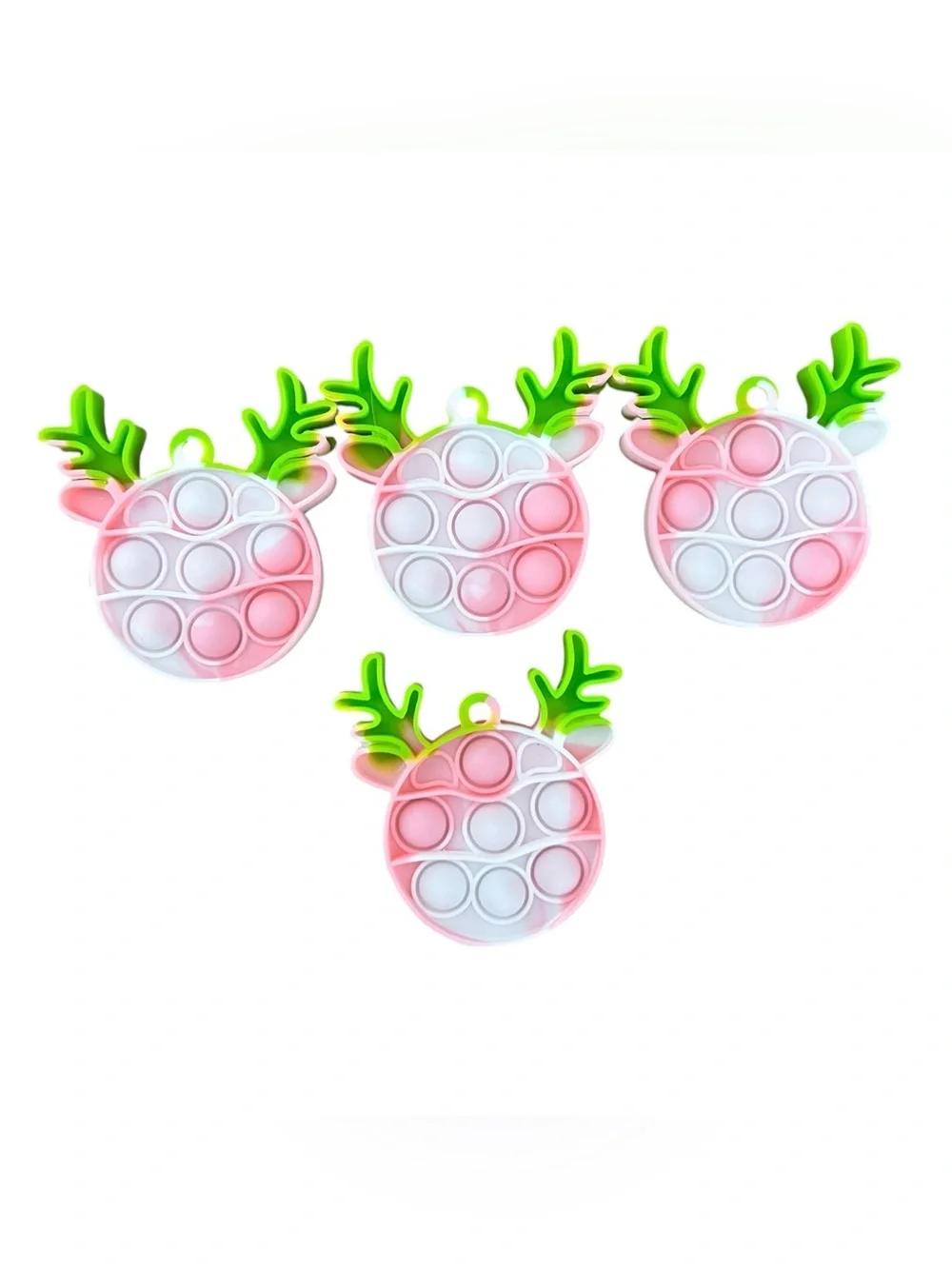 44 Assorted Holiday Silicone Pop-It Fidget Toys - Multi-Color